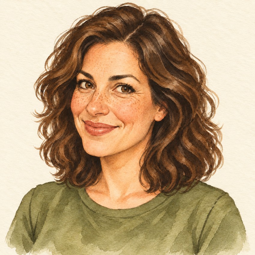 Dezelfde fictieve voorbeeldpersoon als aquarelportret